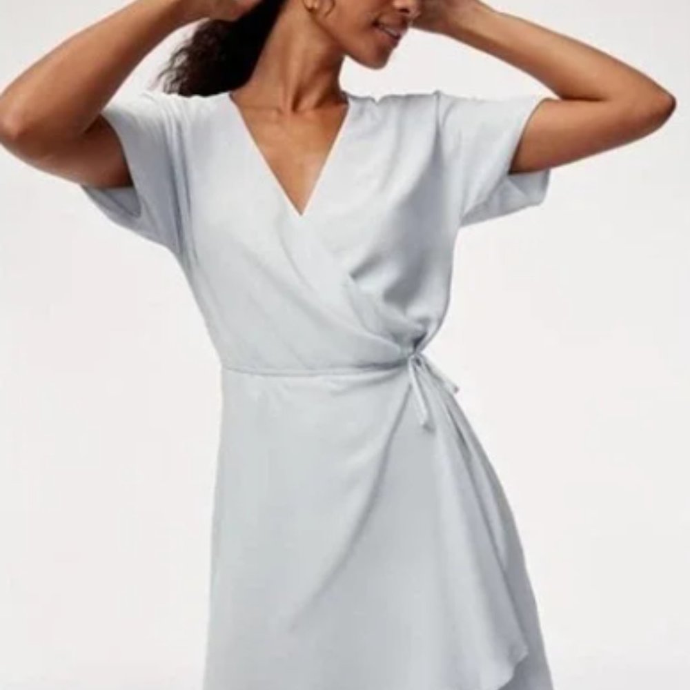 Aritzia Babaton Blue Wallace Wrap Dress XXS